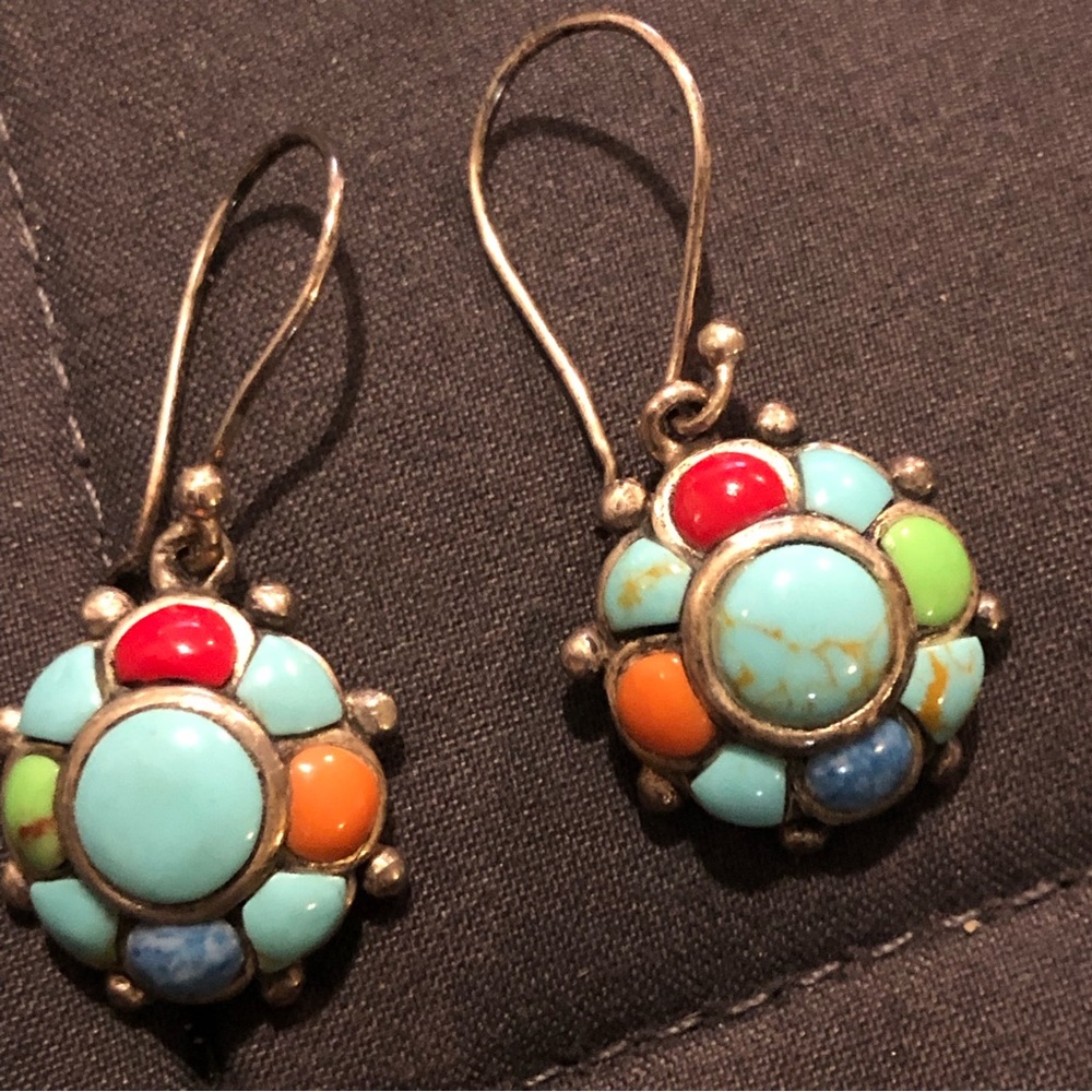 Sterling silver gemstone earrings
